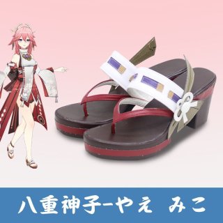 コスプレ衣装 LARDOO製 衣装+靴+大幣 原神 八重神子