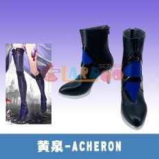 画像1: 崩壊スターレイル HonkaiStarRail 黄泉-Acheron コスプレ靴 コスプレブーツ コスチューム cosplay (1)