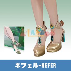 画像1: 原神 Genshin げんしん ネフェル-Nefer コスプレ靴/コスプレブーツ cosplay (1)