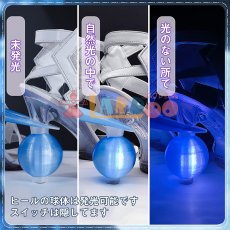画像7: 原神 Genshin 「少女」コロンビーナ-Columbina 豪華版コスプレ靴 発光可能 コスプレブーツ cosplay (7)