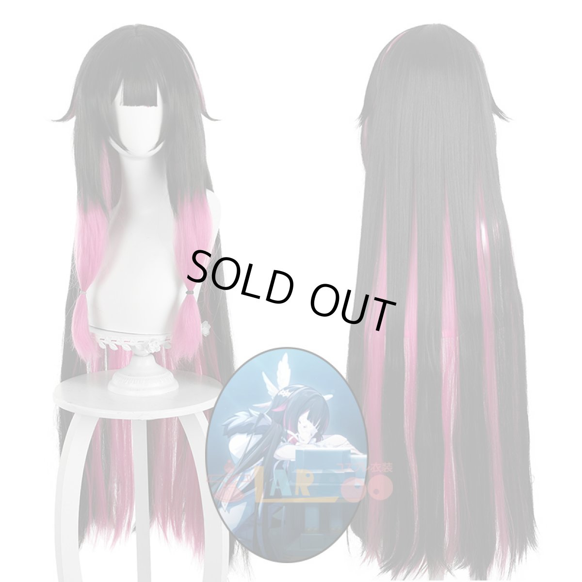 画像1: 原神 Genshin  ファトゥス 「少女」コロンビーナ-Columbina コスプレウィッグ ネット付き 耐熱 cosplay (1)