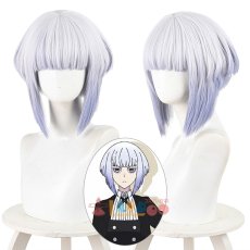 画像1: ロックは淑女の嗜みでして 白矢 環-しらや たまき シロ コスプレウィッグ ネット付き 耐熱 cosplay (1)