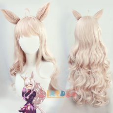 画像1: ウマ娘 プリティーダービー ビワハヤヒデ コスプレウィッグ 耳付き ネット付き 耐熱 cosplay (1)