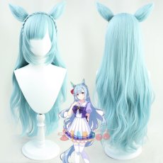 画像1: ウマ娘 プリティーダービー メジロアルダン コスプレウィッグ 耳付き ネット付き 耐熱 cosplay (1)