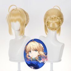 画像1: 崩壊スターレイル×Fate_UBWコラボ セイバー-Saber コスプレウィッグ ネット付き 耐熱 cosplay (1)