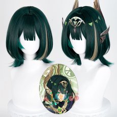 画像1: 原神 Genshin ナド・クライ ネフェル-Nefer  コスプレウィッグ ネット付き 未セット ネット付き 耐熱 (1)