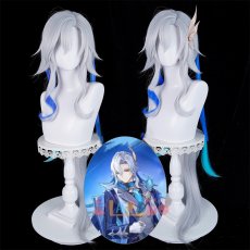 画像1: 原神 Genshin ヌヴィレット-「メリュジーヌの贈り物」 コスプレウィッグ ネット付き 未セット未カット 耐熱 cosplay (1)