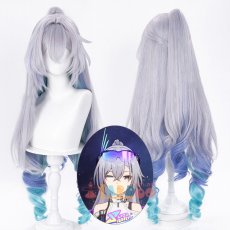 画像1: 崩壊スターレイル HonkaiStarRail 銀狼LV.999 コスプレウィッグ ネット付き 耐熱 cosplay (1)