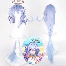 画像1: 崩壊スターレイル HonkaiStarRail ロビン・夏空の歌 コスプレウィッグ ネット付き 耐熱 cosplay (1)