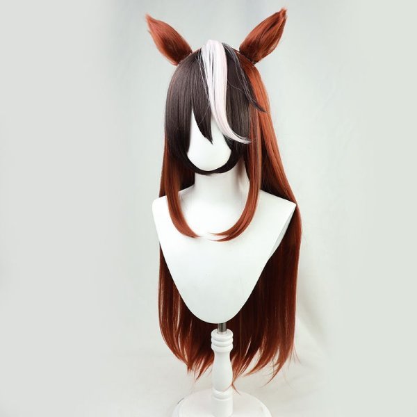 ウマ娘 プリティーダービー シンボリルドルフ コスプレウィッグ 耳付き