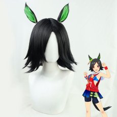 画像1: ウマ娘 プリティーダービー ウイニングチケット コスプレウィッグ 耳付き ネット付き 耐熱 cosplay (1)