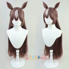 画像1: ウマ娘 プリティーダービー サトノダイヤモンド コスプレウィッグ 耳付き ネット付き 耐熱 cosplay (1)