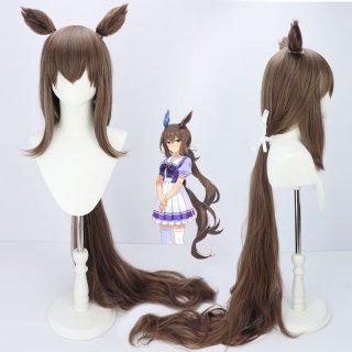 ウマ娘 プリティーダービー メイショウドトウ コスプレウィッグ 耳付き