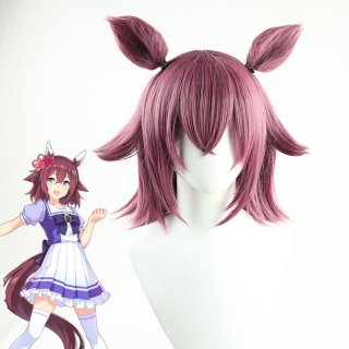 ウマ娘 プリティーダービー メイショウドトウ コスプレウィッグ 耳付き