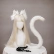 付け猫耳猫尻尾 コスプレ道具 純色シリーズ