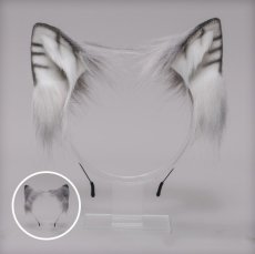 画像4: 付け猫耳猫尻尾セット コスプレ道具 トラ柄シリーズ  (4)