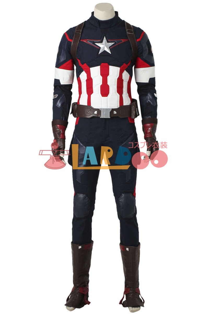 画像1: アベンジャーズ2 エイジ オブ ウルトロン キャプテン アメリカ スティーブ ロジャース コスプレ衣装 ブーツカバー付き オーダーメイド可能コスチューム cosplay (1)