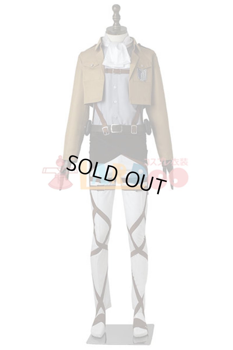 画像4: 進撃の巨人 リヴァイ 調査兵団 マント付き コスプレ衣装 コスプレ コスチューム cosplay (4)