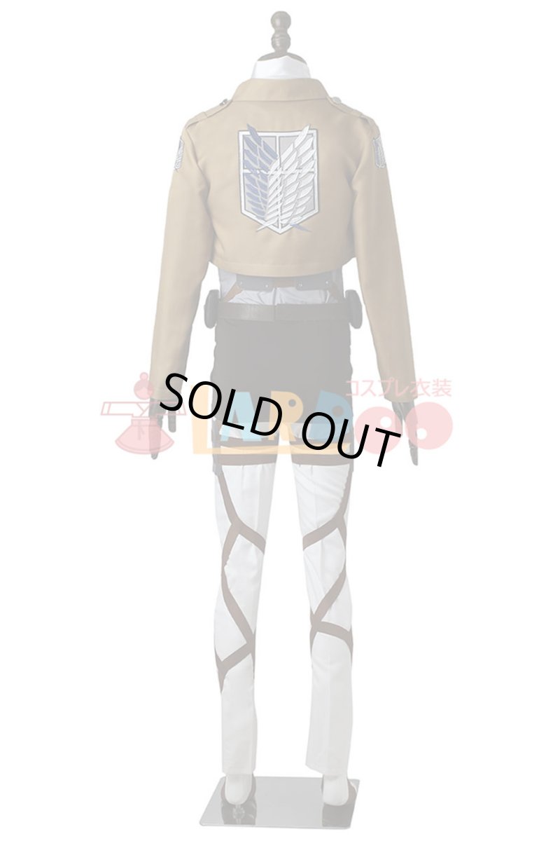 画像7: 進撃の巨人 リヴァイ 調査兵団 マント付き コスプレ衣装 コスプレ コスチューム cosplay (7)