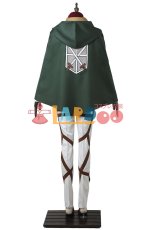 画像3: 進撃の巨人 ミカサ アッカーマン 訓練兵団 マント付き コスプレ衣装 コスチューム cosplay (3)