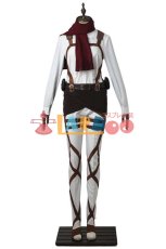 画像8: 進撃の巨人 ミカサ アッカーマン 訓練兵団 マント付き コスプレ衣装 コスチューム cosplay (8)