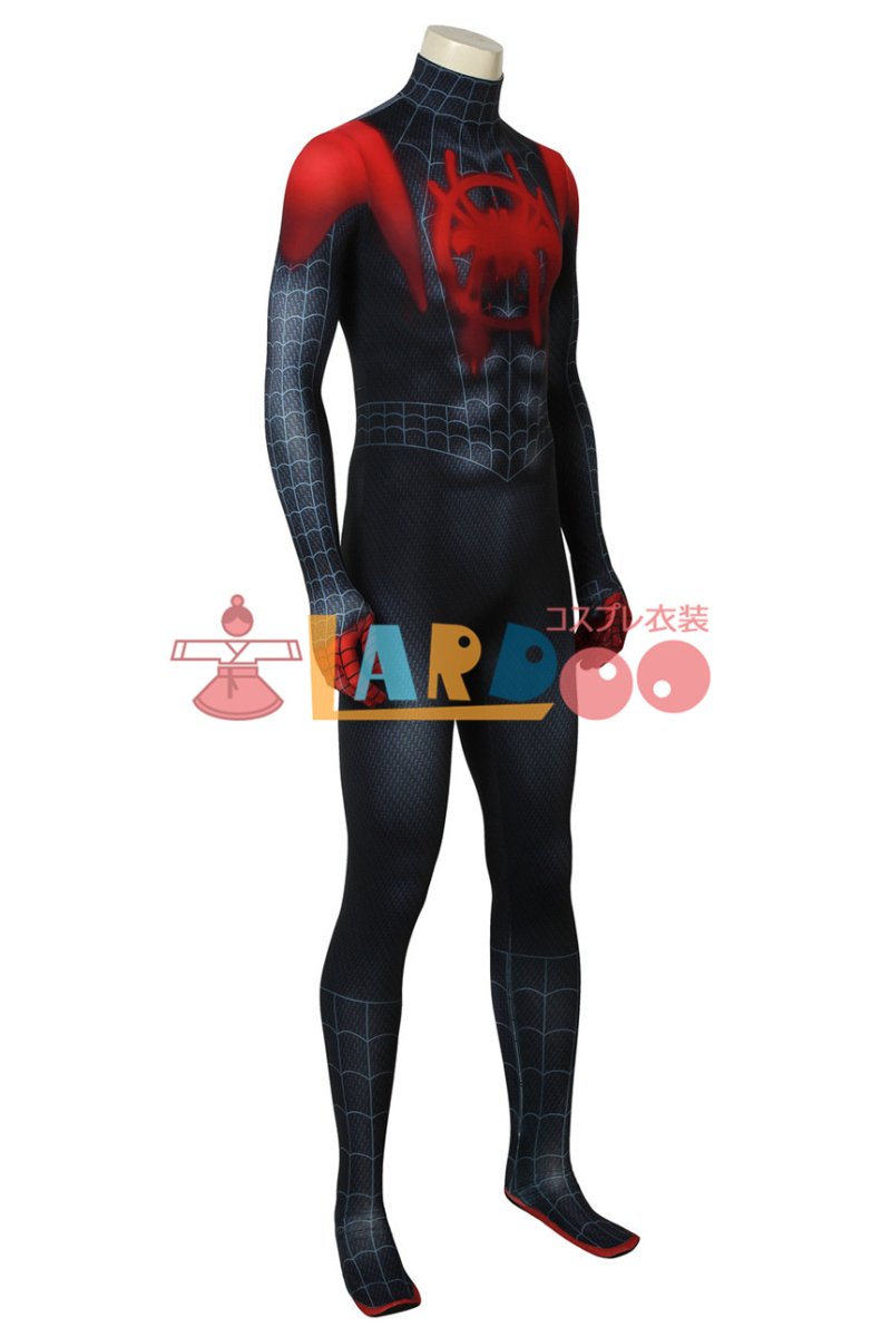 画像3: スパイダーマン: スパイダーバース(原題:Spider-Man: Into the Spider-Verse)マイルズ・モラレス ジャンプスーツ コスプレ衣装 (3)