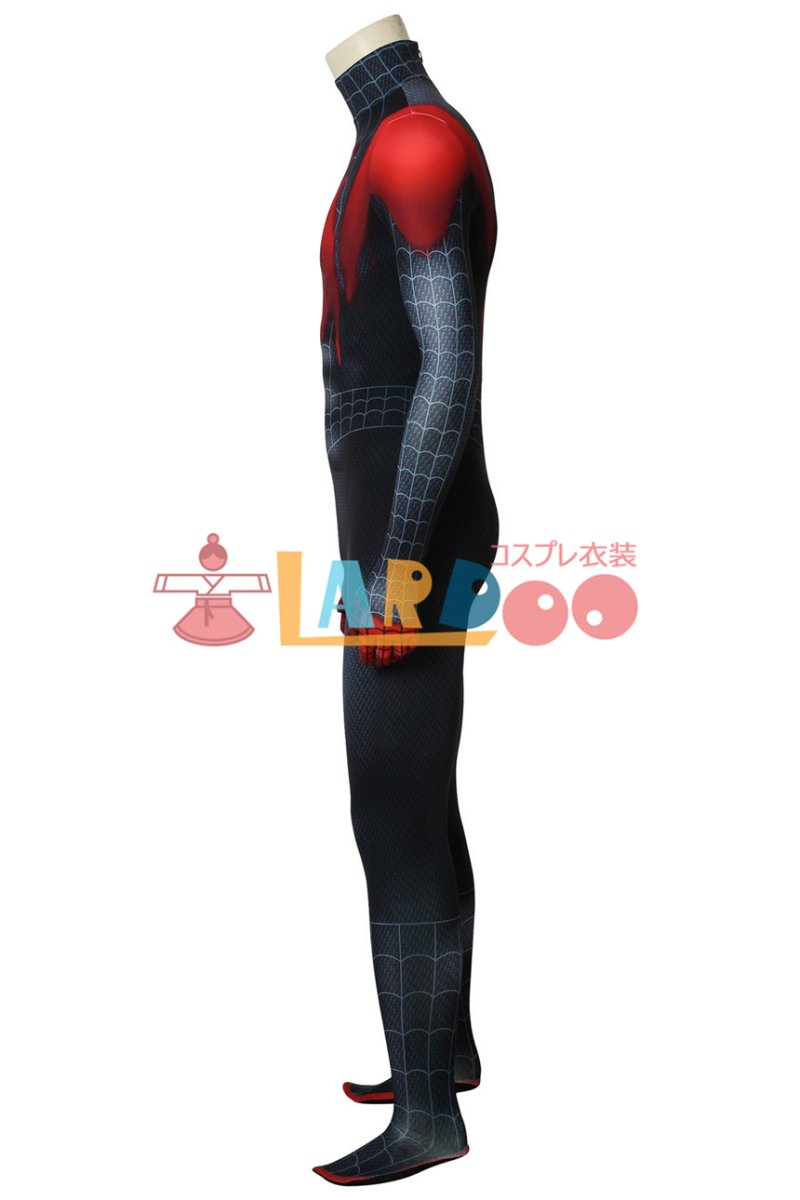 画像4: スパイダーマン: スパイダーバース(原題:Spider-Man: Into the Spider-Verse)マイルズ・モラレス ジャンプスーツ コスプレ衣装 (4)
