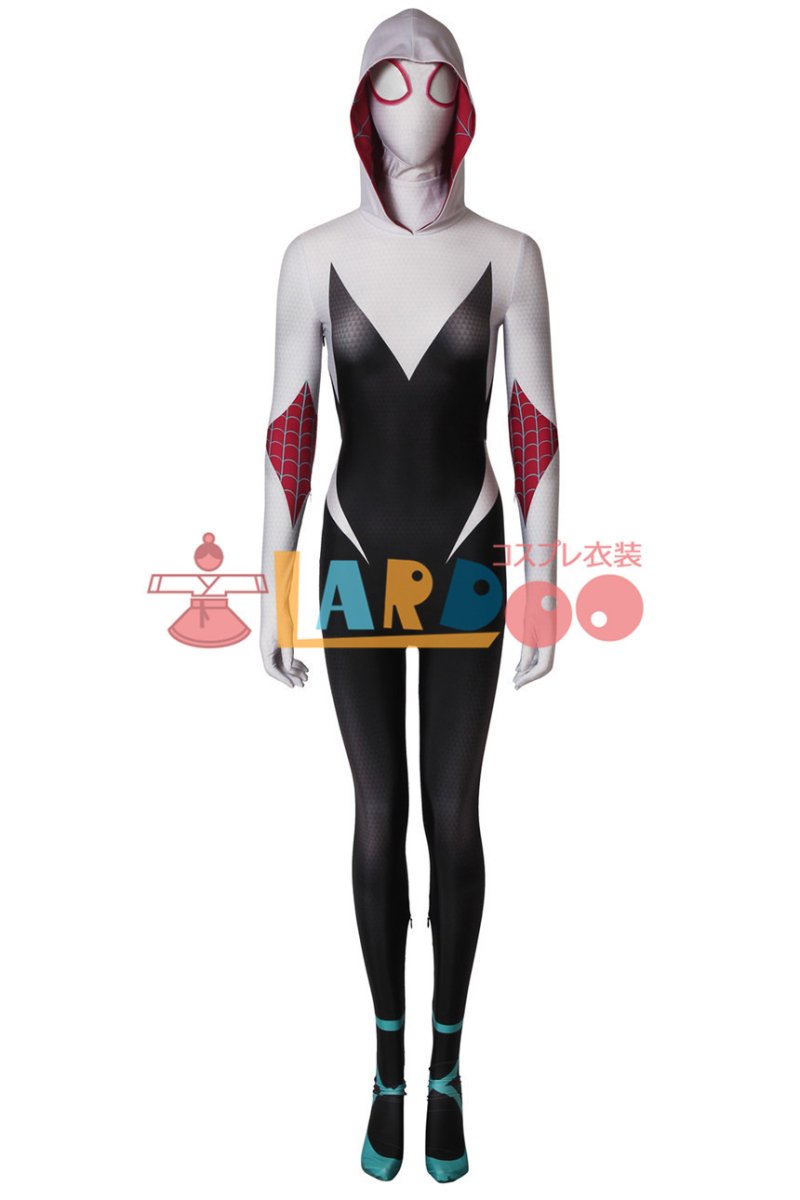 画像2: スパイダーマン: スパイダーバース  原題:Spider-Man: Into the Spider-Verse グウェン"・ステイシー ジャンプスーツ コスプレ衣装 (2)