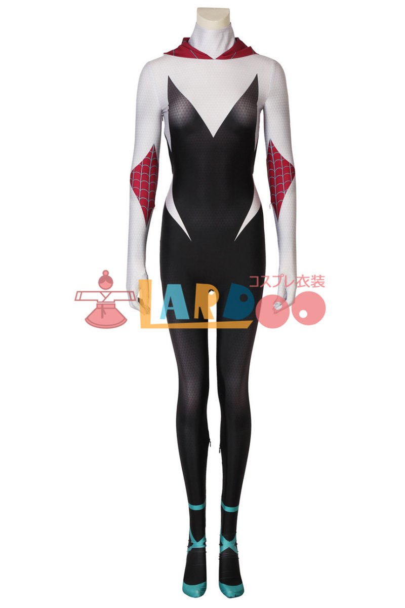 画像3: スパイダーマン: スパイダーバース  原題:Spider-Man: Into the Spider-Verse グウェン"・ステイシー ジャンプスーツ コスプレ衣装 (3)