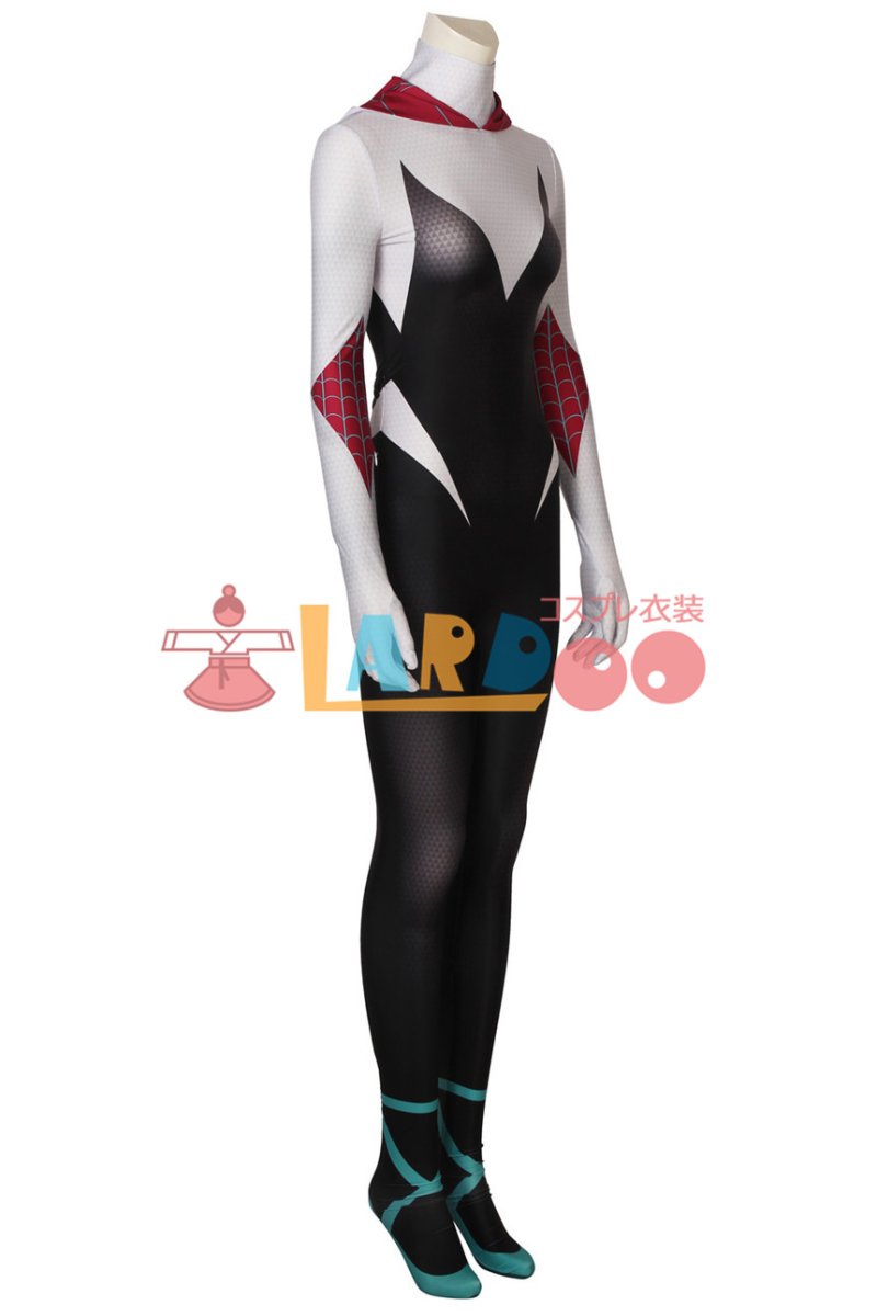 画像4: スパイダーマン: スパイダーバース  原題:Spider-Man: Into the Spider-Verse グウェン"・ステイシー ジャンプスーツ コスプレ衣装 (4)