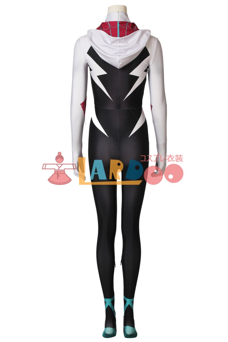 画像6: スパイダーマン: スパイダーバース  原題:Spider-Man: Into the Spider-Verse グウェン"・ステイシー ジャンプスーツ コスプレ衣装 (6)