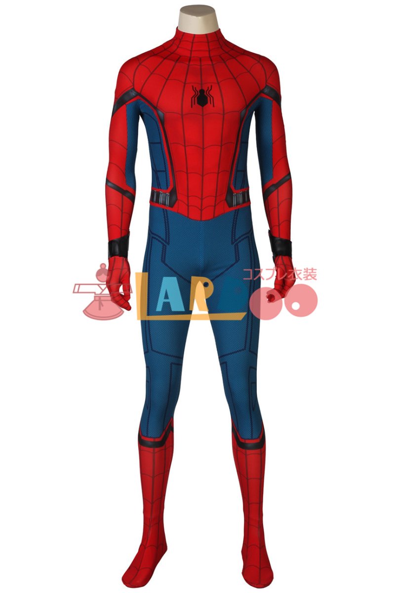 画像2: スパイダーマンホームカミング ピーター ベンジャミン パーカー ジャンプスーツ U字チャック変更不可 コスプレ衣装 コスチューム cosplay (2)