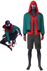 画像1: スパイダーマン: スパイダーバース マイルス・モラレス Spider-Man: Into the Spider-Verse Miles Morales コスプレ衣装 コスチューム (1)