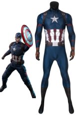 画像1: アベンジャーズ/エンドゲーム スティーブ ロジャース キャプテン アメリカ Avengers: Endgame Steven Rogers Captain America 全身タイツ ジャンプスーツ コスプレ衣装 コスチューム cosplay (1)