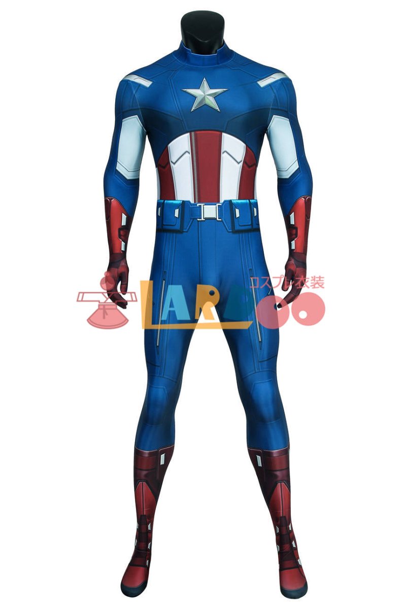 画像2: アベンジャーズ キャプテン アメリカ ジャンプスーツ The Avengers Captain America Zentai Jumpsuit Bodysuit 全身タイツ ジャンプスーツ コスプレ衣装 コスチューム cosplay (2)