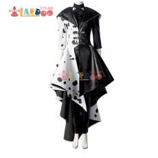 画像2: ディズニー Cruella クルエラ 悪役クルエラ・ド・ヴィル  Cruella De Vil コスプレ衣装  コスチューム cosplay (2)