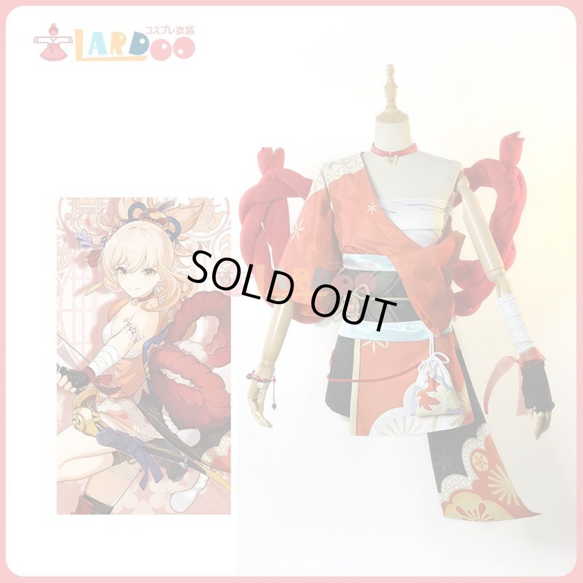 画像5: 【生産停止】原神 Genshin 稲妻 宵宮-よいみや-Yoimiya コスプレ衣装 コスチューム cosplay (5)