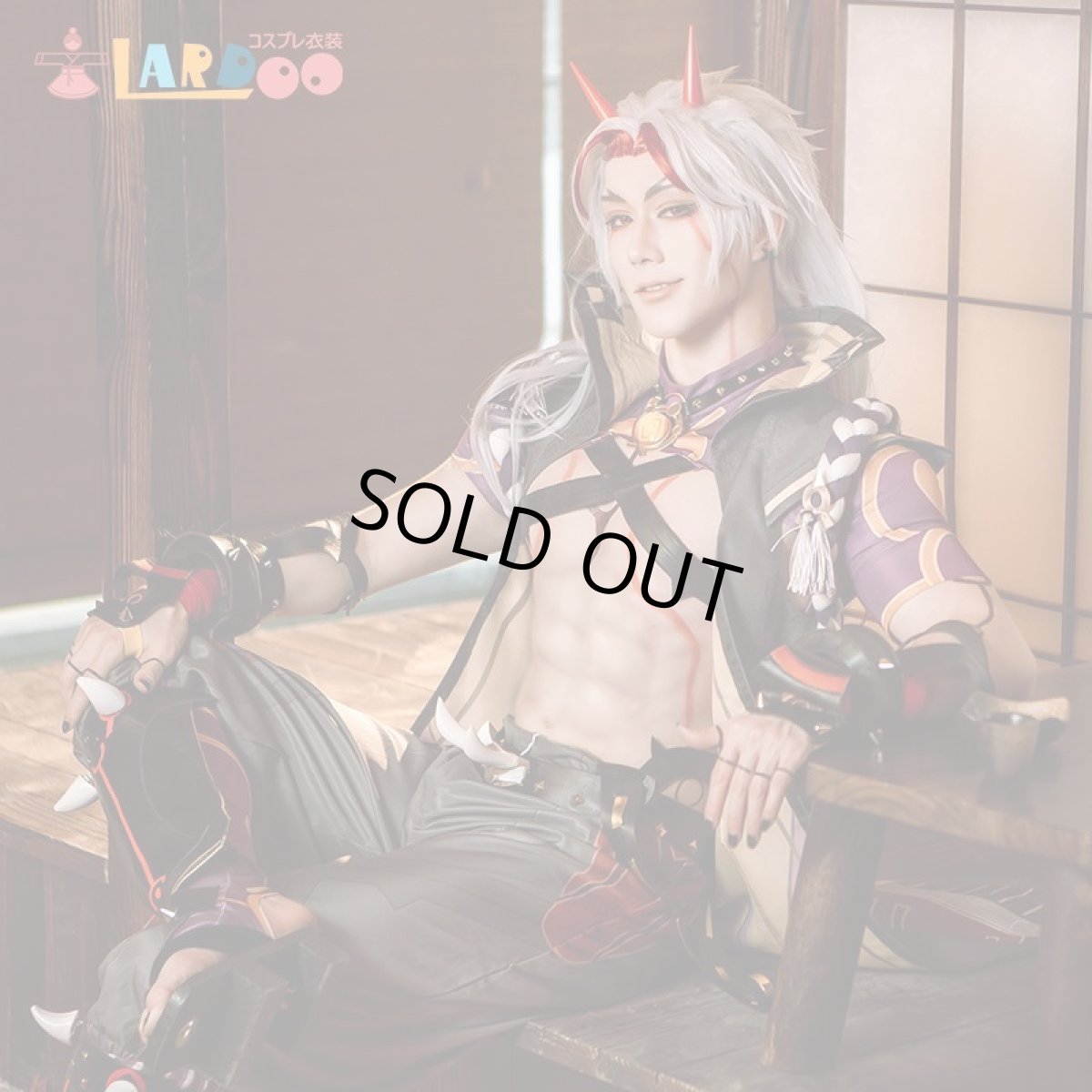 画像1: 「在庫一掃」原神 Genshin 荒瀧 一斗-あらたき Sサイズ いっと 筋肉スーツVer コスプレ衣装 コスチューム cosplay (1)