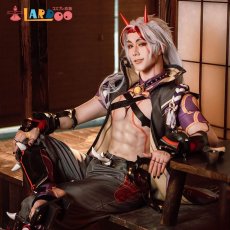 画像1: 「在庫一掃」原神 Genshin 荒瀧 一斗-あらたき Sサイズ いっと 筋肉スーツVer コスプレ衣装 コスチューム cosplay (1)
