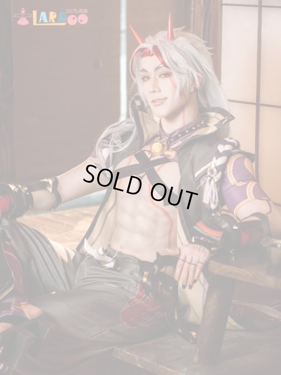 画像2: 「在庫一掃」原神 Genshin 荒瀧 一斗-あらたき Sサイズ いっと 筋肉スーツVer コスプレ衣装 コスチューム cosplay (2)