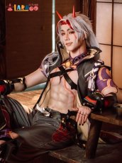 画像2: 「在庫一掃」原神 Genshin 荒瀧 一斗-あらたき Sサイズ いっと 筋肉スーツVer コスプレ衣装 コスチューム cosplay (2)