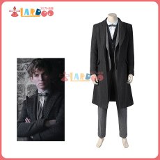 画像1: ファンタスティック・ビーストとダンブルドアの秘密 ニュート・スキャマンダー/Newt Scamander コスプレ衣装 コスチューム cosplay (1)