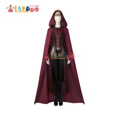 画像2: ドクター・ストレンジ/マルチバース・オブ・マッドネス  スカーレット・ウィッチ ワンダ Wanda Scarlet Witch マント付きコスプレ衣装コスチューム cosplay (2)