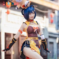 画像1: 【在庫あり】原神 Genshin 璃月 香菱-しゃんりん-Xiangling コスプレ衣装 コスチューム cosplay (1)