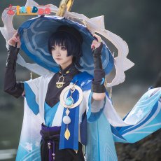 画像1: 【在庫あり】原神 Genshin スメール スカラマシュ 放浪者-wanderer コスプレ衣装 神の目金属版 コスチューム cosplay (1)