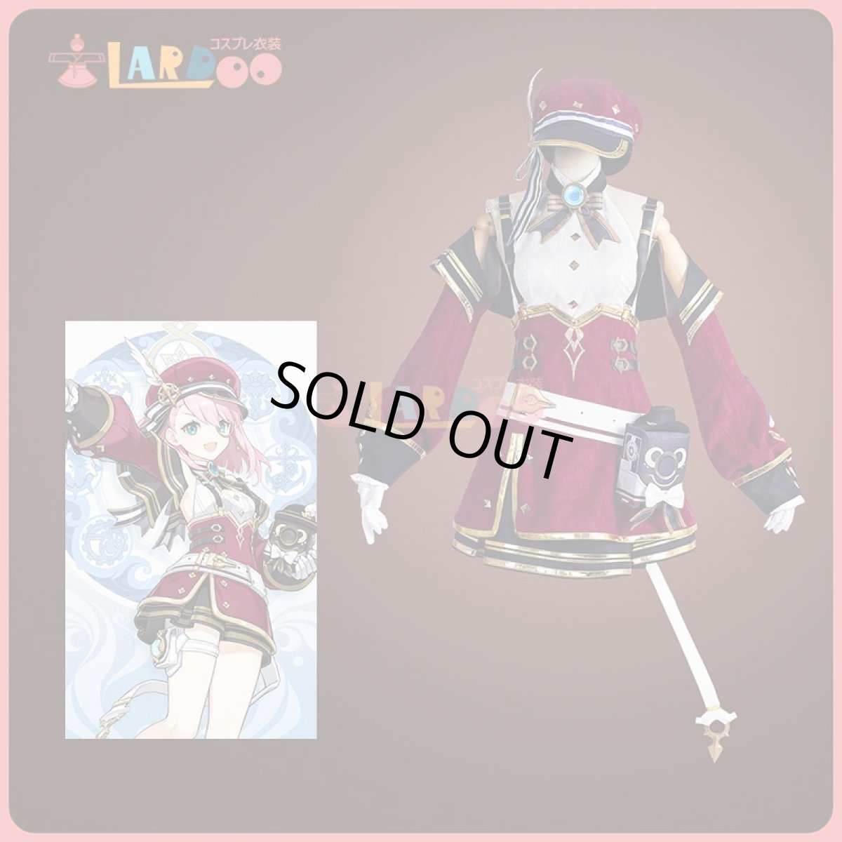 画像1: 【生産停止】原神 Genshin  フォンテーヌ シャルロット-Charlotte コスプレ衣装 コスチューム cosplay (1)