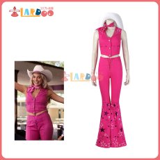 画像1: 映画バービー Barbie バービー コスプレ衣装 帽子付きデニム コスチューム cosplay (1)