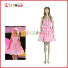 画像1: 映画バービー Barbie バービー コスプレ衣装 ピンクワンピース コスチューム cosplay (1)
