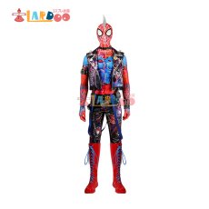 画像2: スパイダーマン:アクロス・ザ・スパイダーバース Spider-Punk Hobart 'Hobie' Brown ホバート・“ホービー”・ブラウン / スパイダーパンク コスプレ衣装 コスチューム cosplay (2)