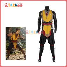 画像1: モータルコンバット Mortal Kombat シリーズ1 スコーピオン/Scorpion コスプレ衣装 コスチューム cosplay (1)
